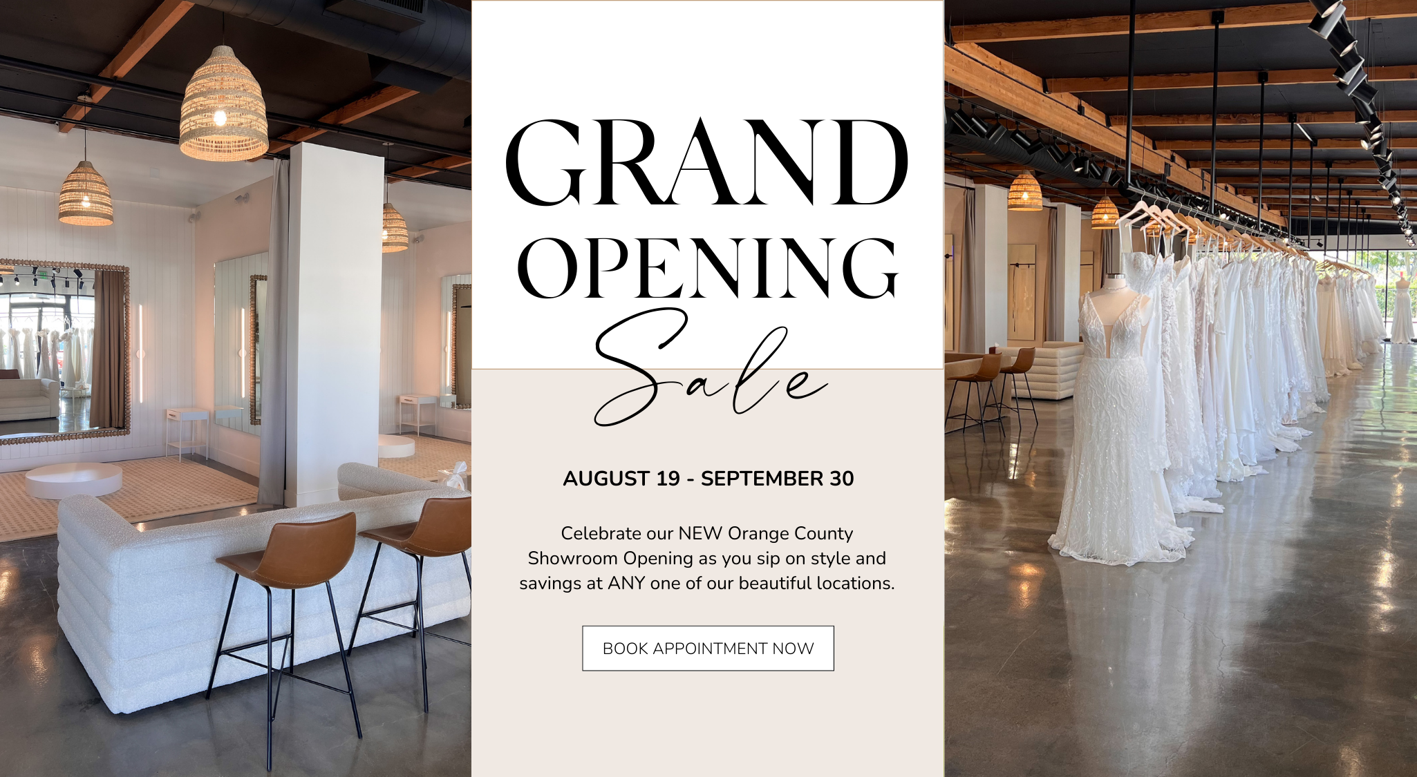 Luv Bridal Grand Opening Sale from August 19th to September 30th